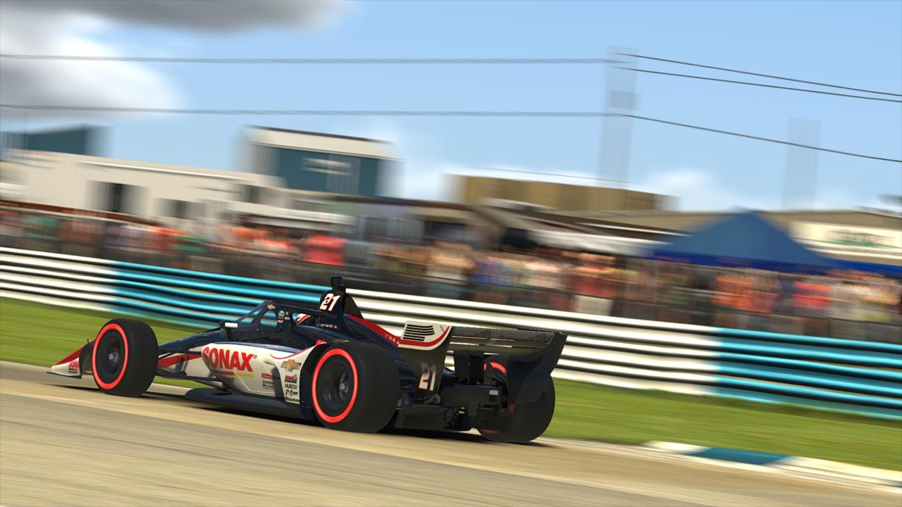 Indy Lights rookie Nikita Lastochkin on course during Race 3 of the INDYCAR iRacing Challenge Season 2 at the virtual Sebring International Raceway -- Photo by:  Photo Courtesy of iRacing